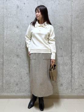 「ニット/セーター」｜HARUさん（レディース・153cm）の冬コーディネート