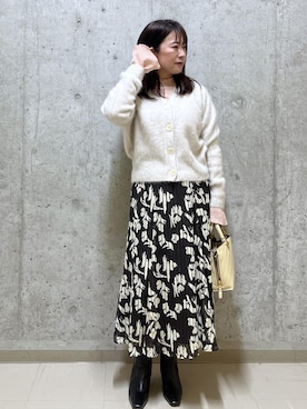 「アイテム（カーディガン/ボレロ）」を使った、HARUさん（レディース・153cm・40代）の冬コーディネート