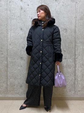 「ROPÉ」｜「アイテム（ダウンジャケット/コート）」を使った、HARUさん（レディース・153cm）の冬コーディネート