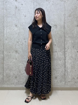 「ROPE'（ロペ）のアイテム（ニット/セーター）」を使った、HARUさん（レディース・153cm）の夏コーディネート