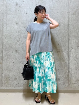 「ROPE'（ロペ）の【雑誌掲載】Amelie Bag （アメリ バッグ）【一部店舗限定】（ショルダーバッグ）」を使った、HARUさん（レディース・153cm・40代）の夏コーディネート