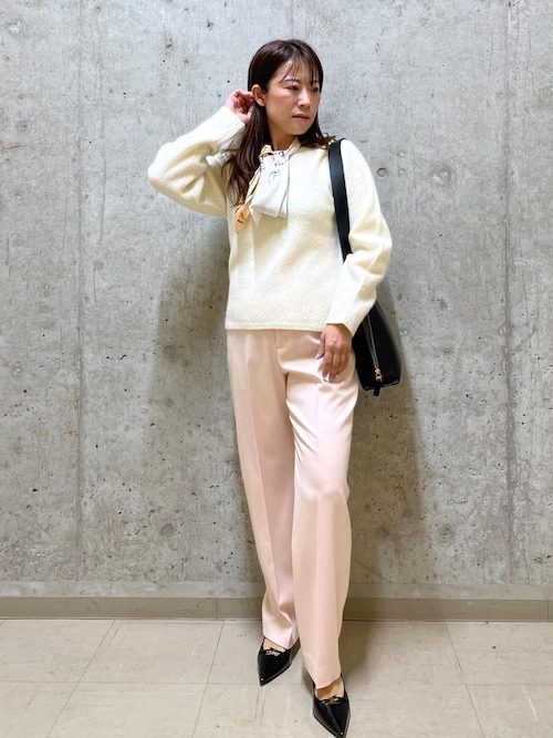 ROPE' / ロペ カシミアウールナイロンボートネックニット セール】カシミアウールナイロンボートネックニット（ニット