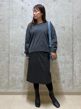 「153cm」｜「アイテム（アクセサリー）」を使った、HARUさん（レディース・153cm）の冬コーディネート
