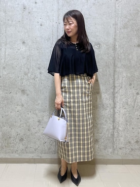 「ROPE'（ロペ）のアイテム（トップス）」を使った、HARUさん（レディース・153cm）の春コーディネート