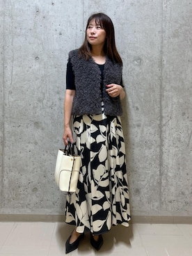 「アイテム（パンプス）」を使った、HARUさん（レディース・153cm・40代）の秋コーディネート