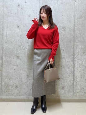 「アイテム（スカート）」を使った、HARUさん（レディース・153cm・40代）の秋コーディネート