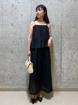 「アイテム（パンプス）」を使った、HARUさん（レディース・153cm・40代）の夏コーディネート