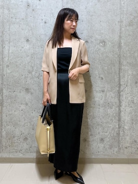 「アイテム（その他アウター、ベージュ系）」を使った、HARUさん（レディース・153cm）の夏コーディネート