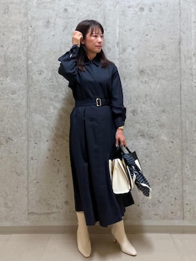 「W BAG」｜HARUさん（レディース・153cm）の秋コーディネート