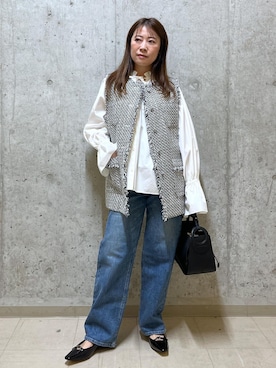 「ROPE'（ロペ）のBridget Shoes（ブリジットシューズ）（パンプス）」を使った、HARUさん（レディース・153cm）の冬コーディネート