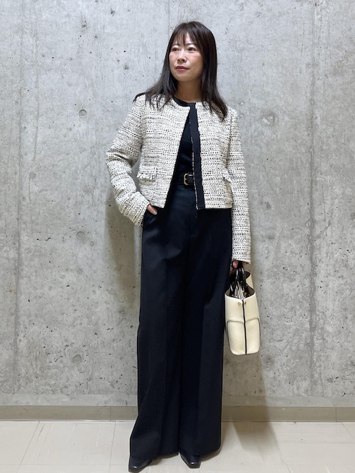 新品☆ ANAYI リボンヤーンツイードクルージャケット/セオリー、23区、ロペ ツイードジャケット（ノーカラージャケット）｜ROPE'（ロペ）の