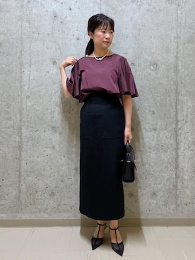 「アイテム（ネックレス）」を使った、HARUさん（レディース・153cm・40代）の夏コーディネート