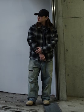 「LION HEART（ライオンハート）のアイテム」を使った、kamada@LION HEARTさん（メンズ・165cm）の冬コーディネート