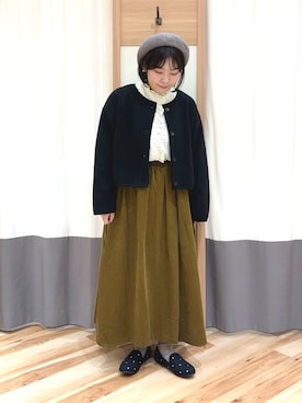 「サマンサモスモス」｜「アイテム（ブルゾン）」を使った、miuさん（レディース・157cm）の秋コーディネート