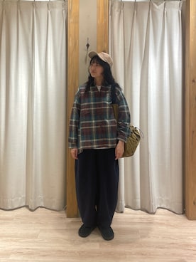 「Samansa Mos2（サマンサ モスモス）のエッグパンツ（その他パンツ）」を使った、きおりさん（レディース・161cm）の秋コーディネート