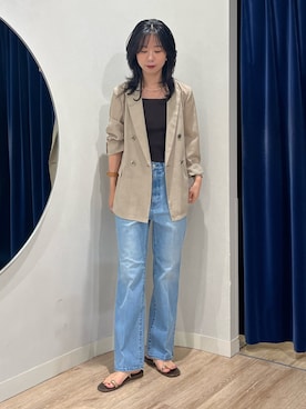 「NICOLAS LAINAS（ニコラスライナス）のアイテム」を使った、RINAさん（レディース・169cm）の夏コーディネート