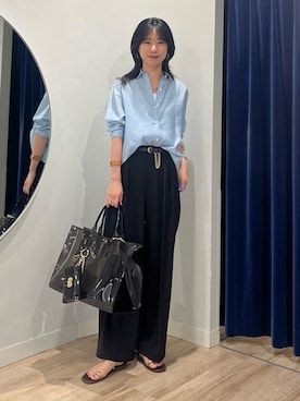 「アイテム（シャツ/ブラウス）」を使った、RINAさん（レディース・169cm）の夏コーディネート