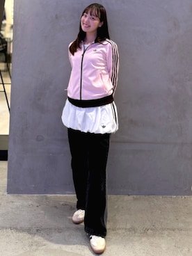 「アイテム（ジャージ）」を使った、KMさん（レディース・164cm）の冬コーディネート