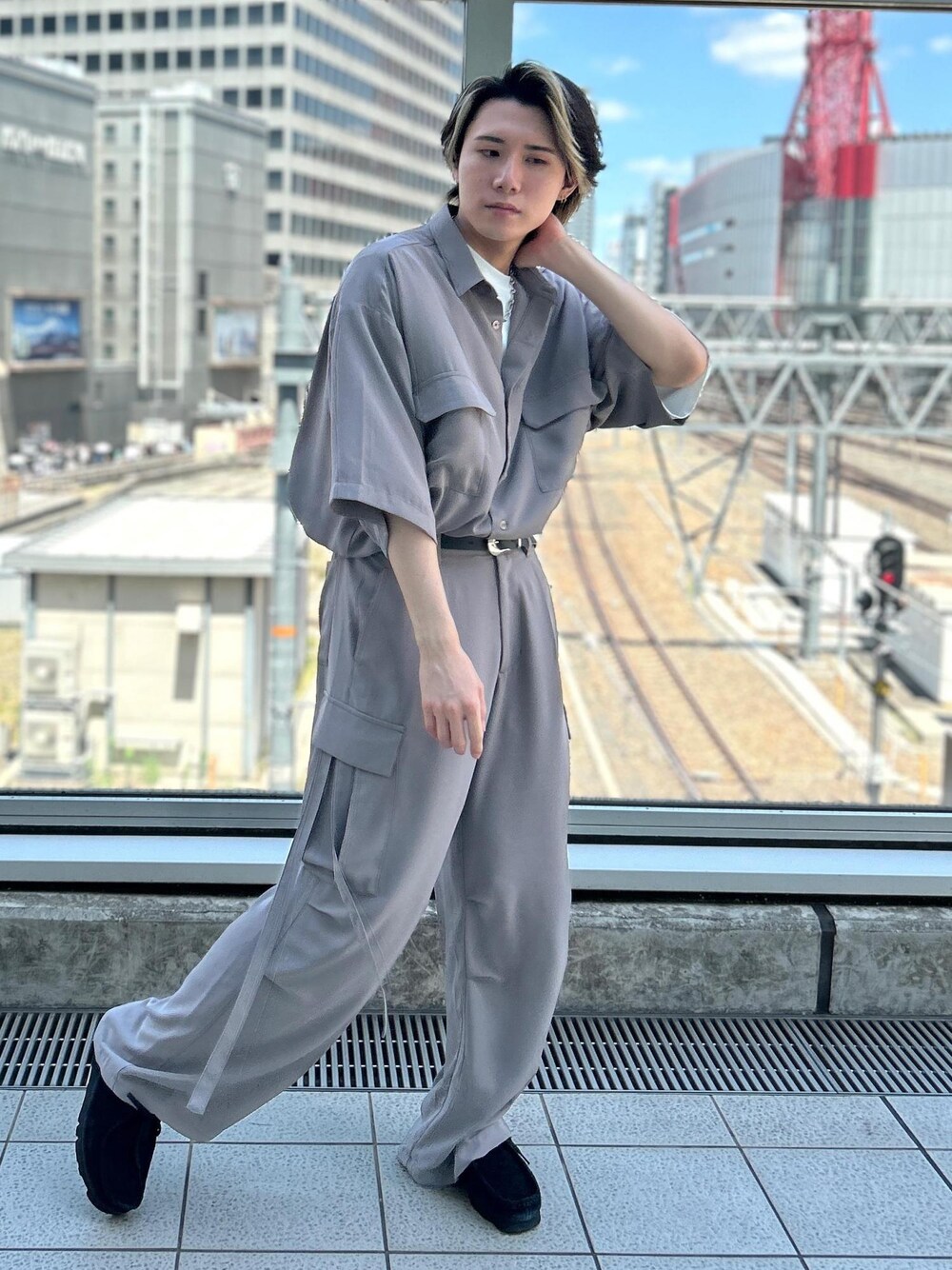 セットアップ対応 】ドレープツイルパラシュートパンツを使った人気