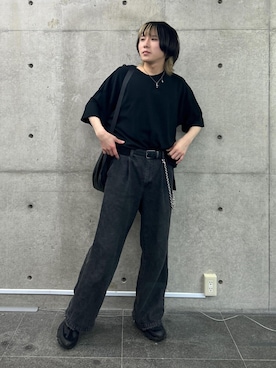 「JUNRED（ジュンレッド）のアイテム（Tシャツ/カットソー）」を使った、しゅうしゅうさん（メンズ・173cm）の春コーディネート