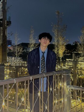 「niko and...（ニコアンド）のアイテム（その他アウター）」を使った、chenrayyさん（メンズ・181cm）の春コーディネート
