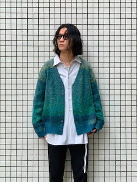 「アイテム（シャツ/ブラウス、シルバー系）」を使った、中原大地【吾亦紅】さん（メンズ・172cm）の冬コーディネート