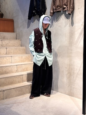 「Toironier（トワロニエ）のアイテム」を使った、中原大地【吾亦紅】さん（メンズ・172cm）の春コーディネート