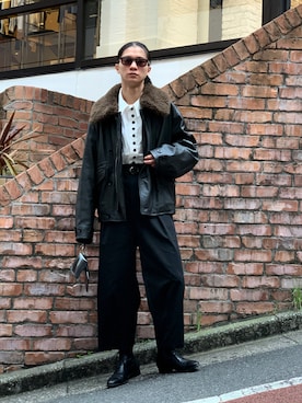 「LEMAIRE（ルメール）のアイテム」を使った、中原大地【吾亦紅】さん（メンズ・172cm）の秋コーディネート
