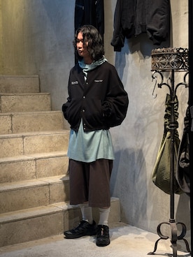 「スポーツミックス」｜「アイテム（その他アウター）」を使った、中原大地【吾亦紅】さん（メンズ・172cm）の秋コーディネート