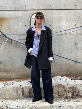 「スポーツミックス」｜「アイテム（その他アウター）」を使った、中原大地【吾亦紅】さん（メンズ・172cm）の秋コーディネート