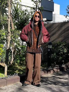 「アイテム（チノパンツ）」を使った、中原大地【吾亦紅】さん（メンズ・172cm・20代）の秋コーディネート