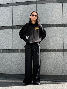 「SUNSEA（サンシー）のアイテム（トップス）」を使った、中原大地【吾亦紅】さん（メンズ・172cm）の秋コーディネート