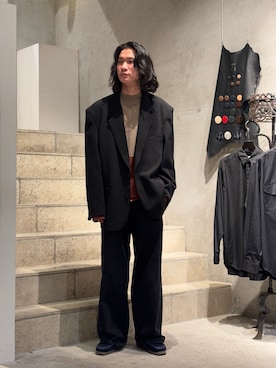 「アイテム（ジャケット/アウター）」を使った、中原大地【吾亦紅】さん（メンズ・172cm・20代）の冬コーディネート