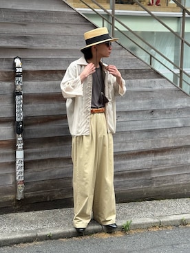 「アイテム（シャツ/ブラウス）」を使った、中原大地【吾亦紅】さん（メンズ・172cm・20代）の夏コーディネート