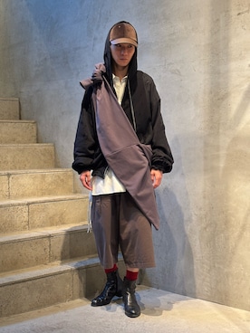 「アイテム（パーカー）」を使った、中原大地【吾亦紅】さん（メンズ・172cm）の夏コーディネート