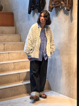 「Toironier（トワロニエ）のToironier/トワロニエ/5Pocket Denim Pants（デニムパンツ、その他）」を使った、中原大地【吾亦紅】さん（メンズ・172cm）の春コーディネート