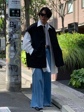 「SHINYAKOZUKA（シンヤコヅカ）のアイテム（ジャケット/アウター）」を使った、中原大地【吾亦紅】さん（メンズ・172cm）の夏コーディネート