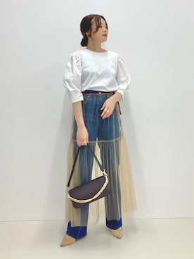 「異素材トップス」｜nol murakamiさん（レディース・152cm）の夏コーディネート