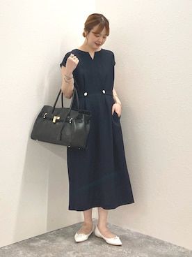 「NOLLEY’S Sophi（ノーリーズソフィ）のアイテム（ワンピース/ドレス）」を使った、nol murakamiさん（レディース・152cm）の夏コーディネート