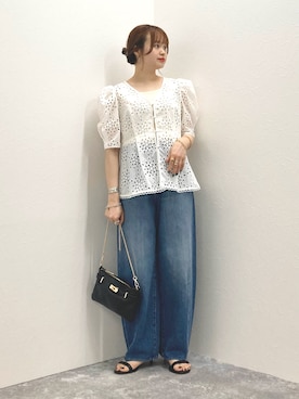 「NOLLEY’S（ノーリーズ）のアイテム（シューズ）」を使った、nol murakamiさん（レディース・152cm）の夏コーディネート