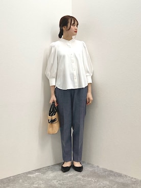 「150cm台コーデ」｜「アイテム（バレエシューズ）」を使った、nol murakamiさん（レディース・152cm）の春コーディネート