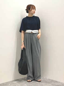 「NOLLEY’S（ノーリーズ）のアイテム（シューズ）」を使った、nol murakamiさん（レディース・152cm）の夏コーディネート
