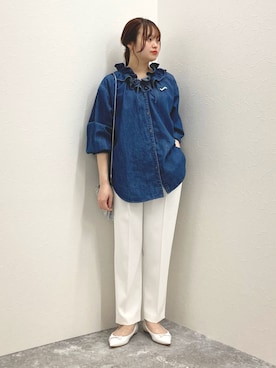 「150cm台コーデ」｜「アイテム（バレエシューズ）」を使った、nol murakamiさん（レディース・152cm）の冬コーディネート