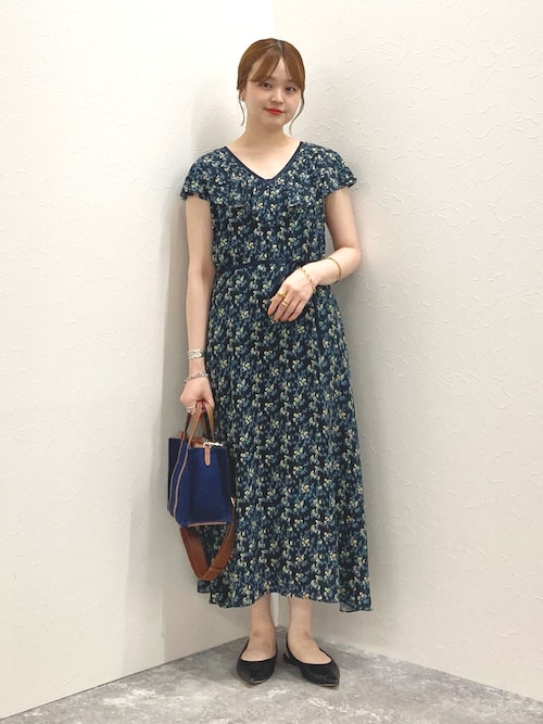 【新品】NOLLEY'S ノーリーズ ローンプリントフリルワンピース ローンプリントフリルワンピース | ノーリーズ(NOLLEY'S