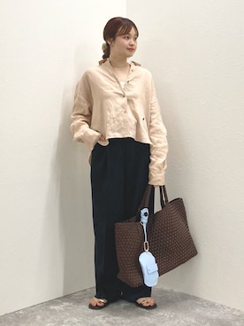 「NOLLEY’S（ノーリーズ）のアイテム（トップス）」を使った、nol murakamiさん（レディース・152cm）の春コーディネート