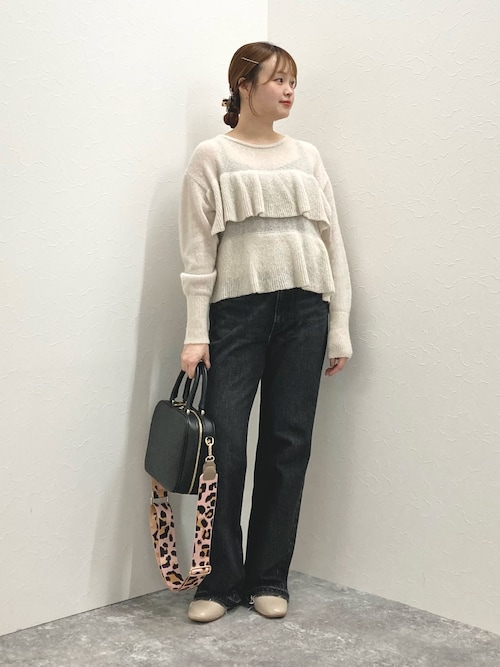 セール】【RM denim】ハイウエストソフトフレアデニム（デニムパンツ