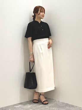 「NOLLEY’S（ノーリーズ）のストラップサンダル（サンダル）」を使った、nol murakamiさん（レディース・152cm）の春コーディネート