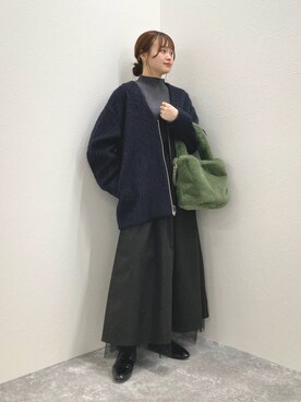 「152cm」｜「アイテム（ブルゾン）」を使った、nol murakamiさん（レディース・152cm）の冬コーディネート
