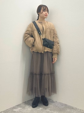 「ギャザーブルゾン」｜nol murakamiさん（レディース・152cm）の秋コーディネート