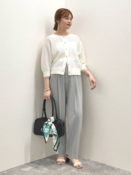 手洗い可能　スパンコールメッシュ5分袖カーディガン セール】《手洗い可能》スパンコールメッシュ5分袖カーディガン